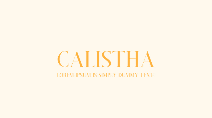 Calistha Font