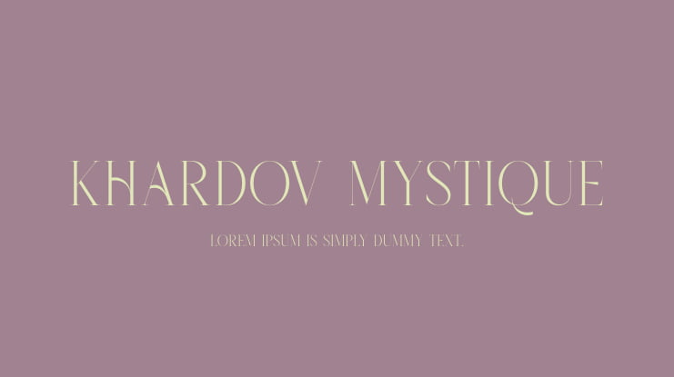 Khardov Mystique Font