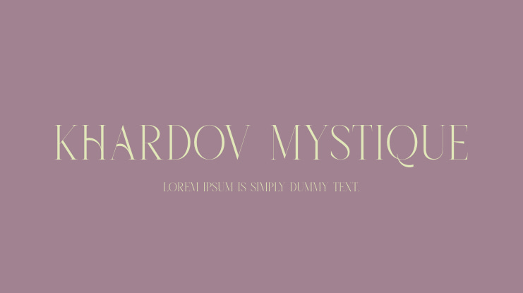 Khardov Mystique Font