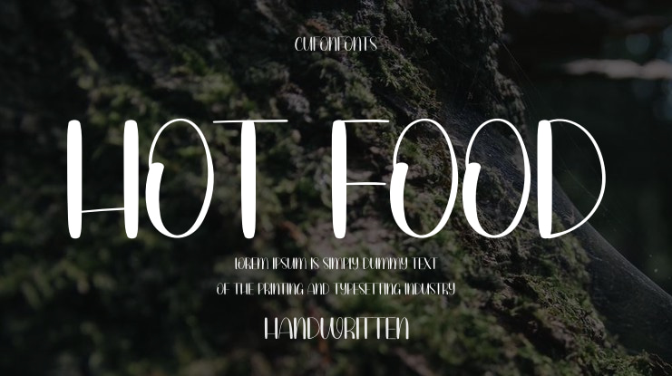 Hot Food Font