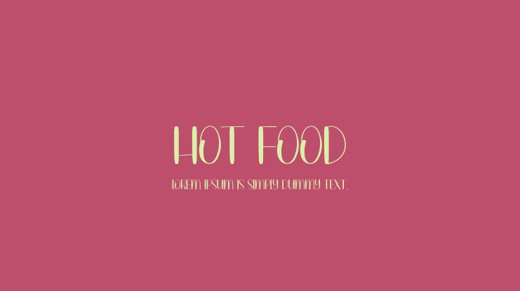 Hot Food Font