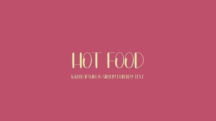 Hot Food Font