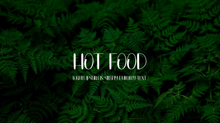Hot Food Font