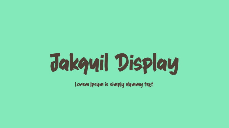 Jakquil Display Font