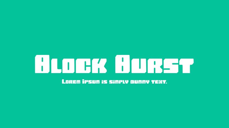 Block Burst Font