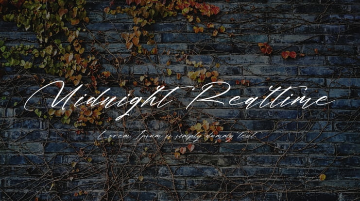 Midnight Realtime Font