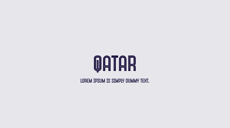 Qatar Font Family