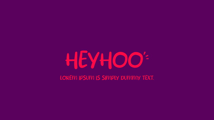 Heyhoo Font