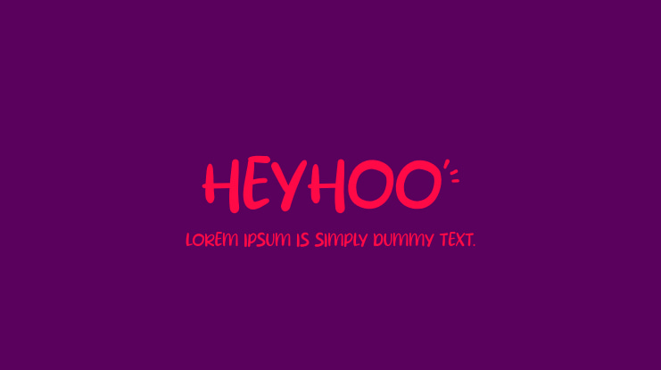 Heyhoo Font