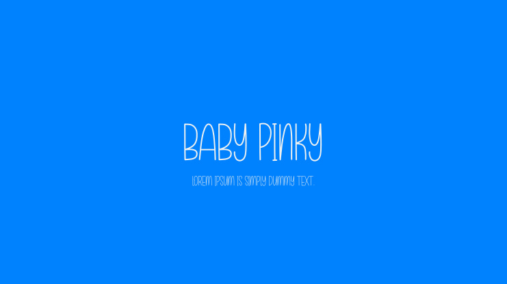 Baby Pinky Font