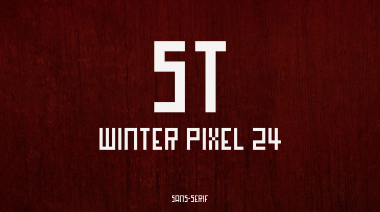 ST Winter Pixel 24 Font
