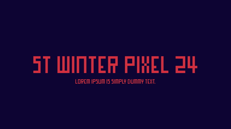 ST Winter Pixel 24 Font