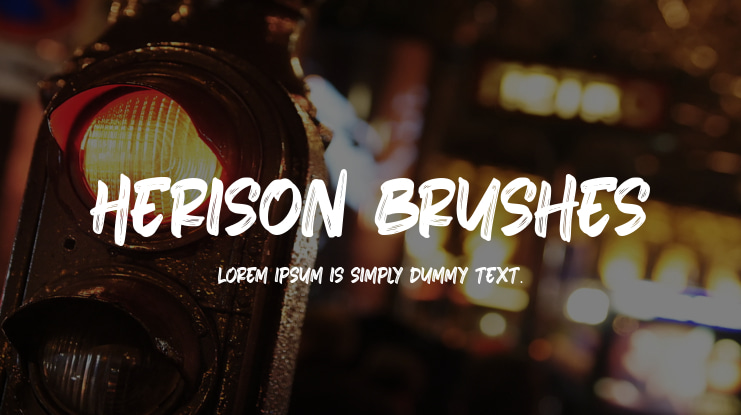 Herison Brushes Font
