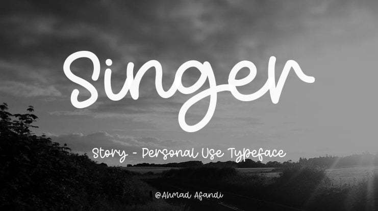 Singer Story - Personal Use Font
