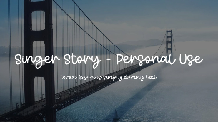 Singer Story - Personal Use Font