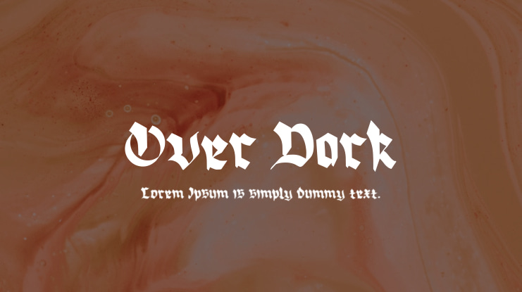 Over Dark Font