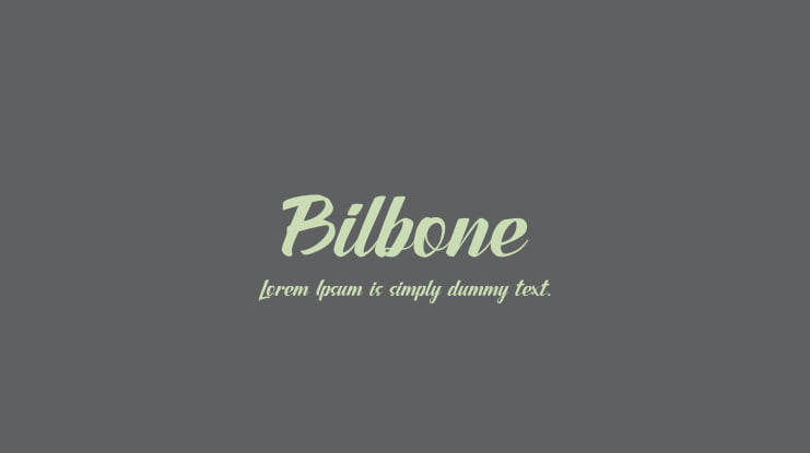 Bilbone Font