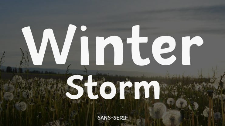 Winter Storm Font