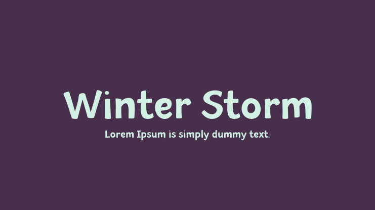 Winter Storm Font