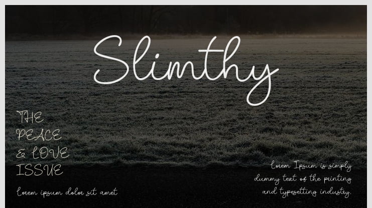 Slimthy Font