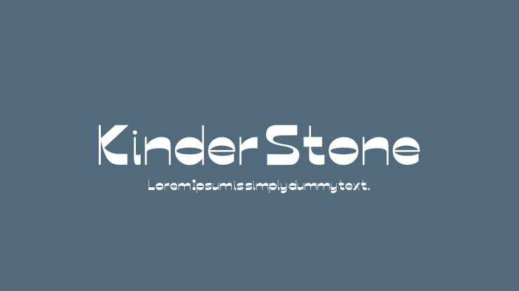 Kinder Stone Font