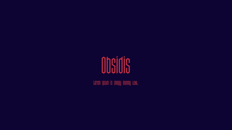 Obsidis Font Family
