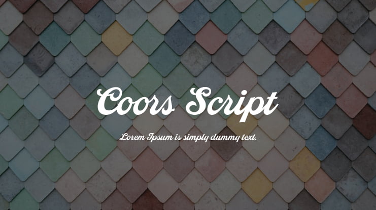 Coors Script Font