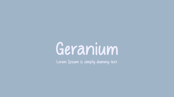 Geranium Font