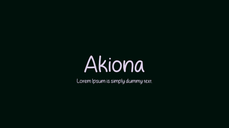 Akiona Font