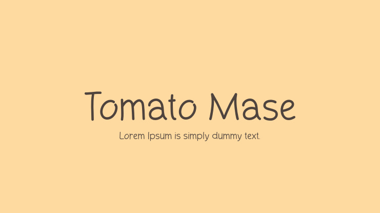 Tomato Mase Font