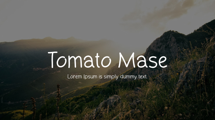Tomato Mase Font