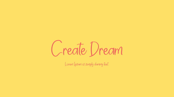 Create Dream Font