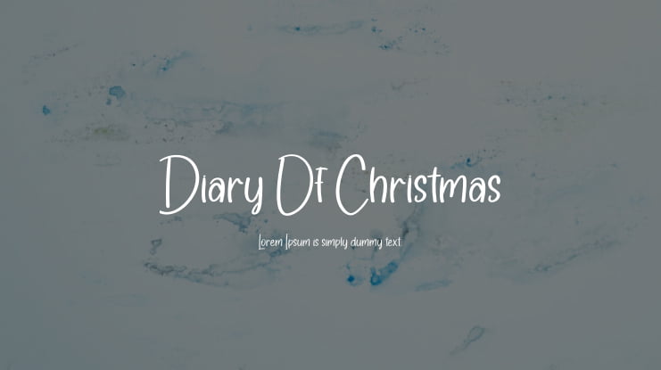 Diary Of Christmas Font