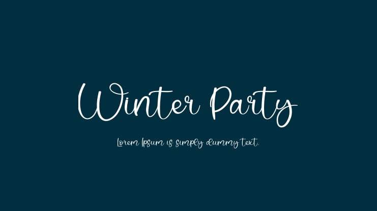 Winter Party Font
