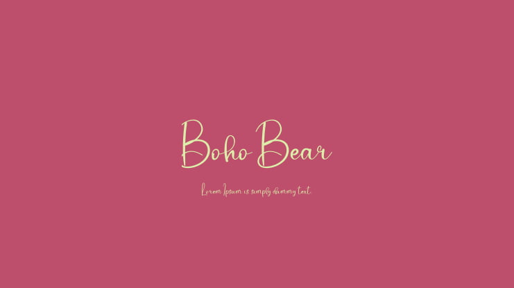 Boho Bear Font