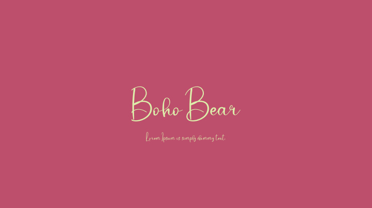 Boho Bear Font