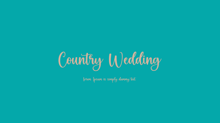 Country Wedding Font