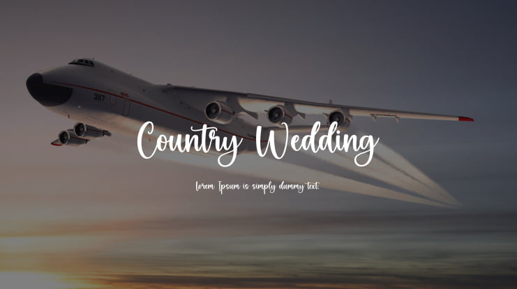 Country Wedding Font