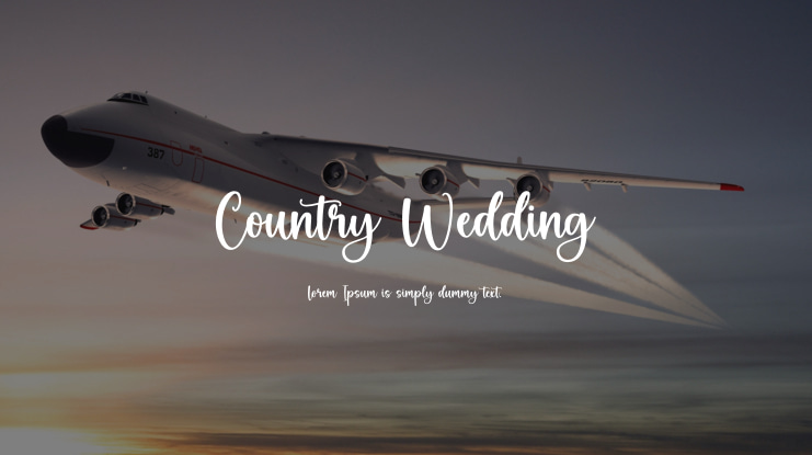 Country Wedding Font