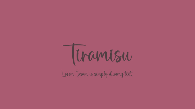 Tiramisu Font