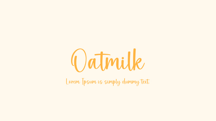 Oatmilk Font
