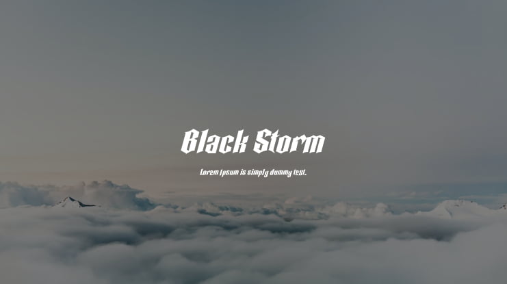 Black Storm Font
