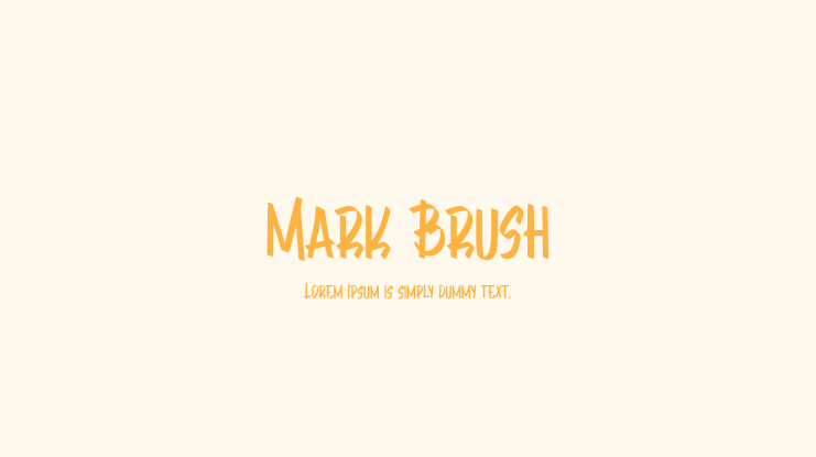 Mark Brush Font