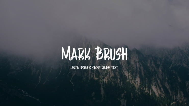 Mark Brush Font