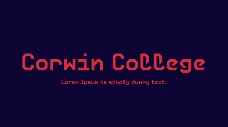 Corwin College Font