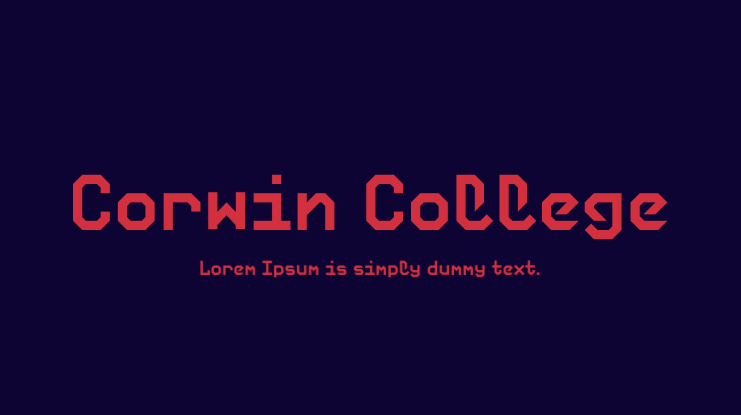 Corwin College Font
