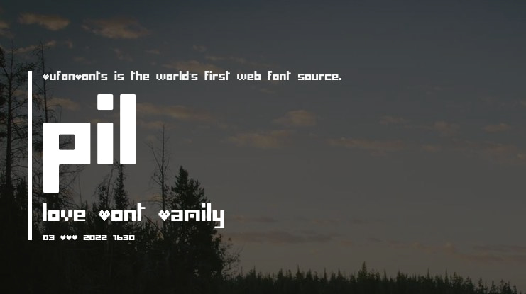 pil love Font