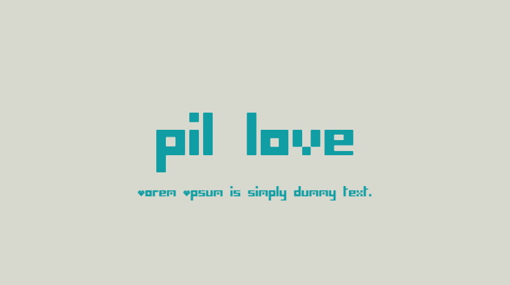 pil love Font