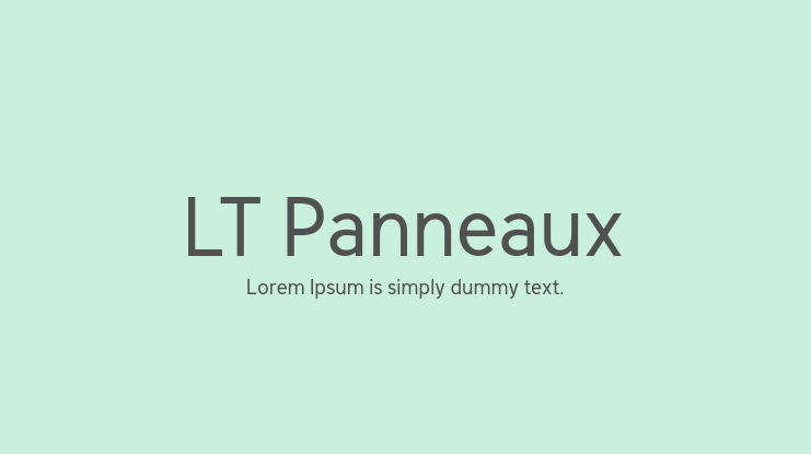 LT Panneaux Font Family