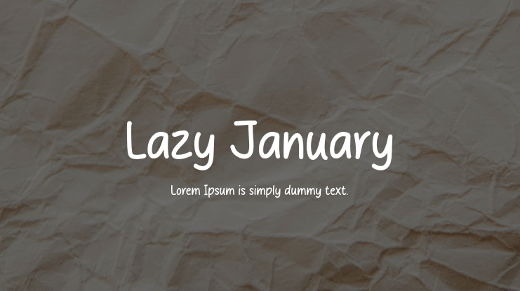 Lazy January Font